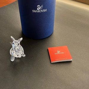 Swarovski Silver Crystal Mother Kangaroo and Joey with Box & Certificate #181756